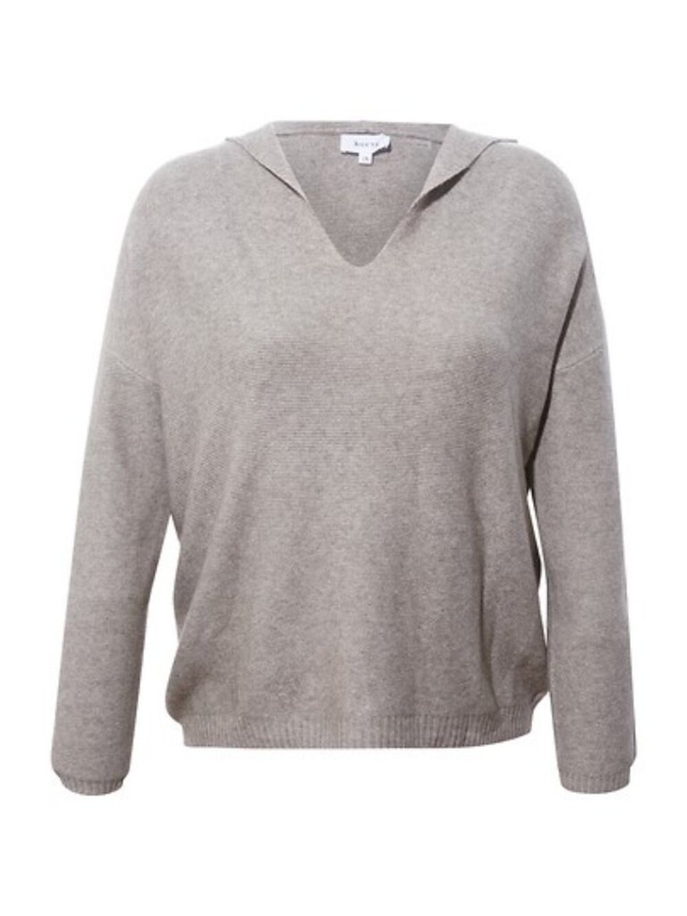 KORYE Women's Charlotte Ribbed Hoodie Size 1X In Taupe